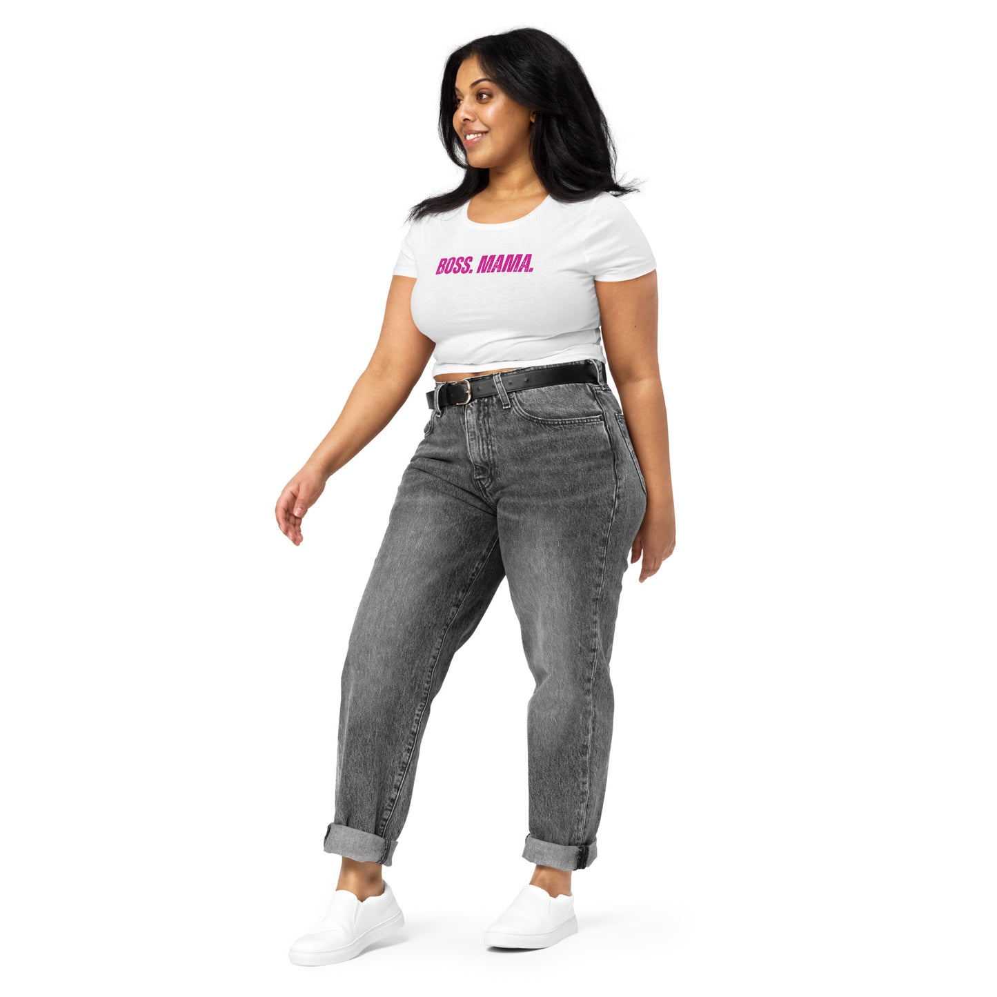 Boss. Mama. Cropped Tee